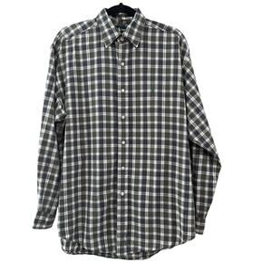 Ralph Lauren Blue Green Red Tartan Plaid Blake Button Down Shirt M